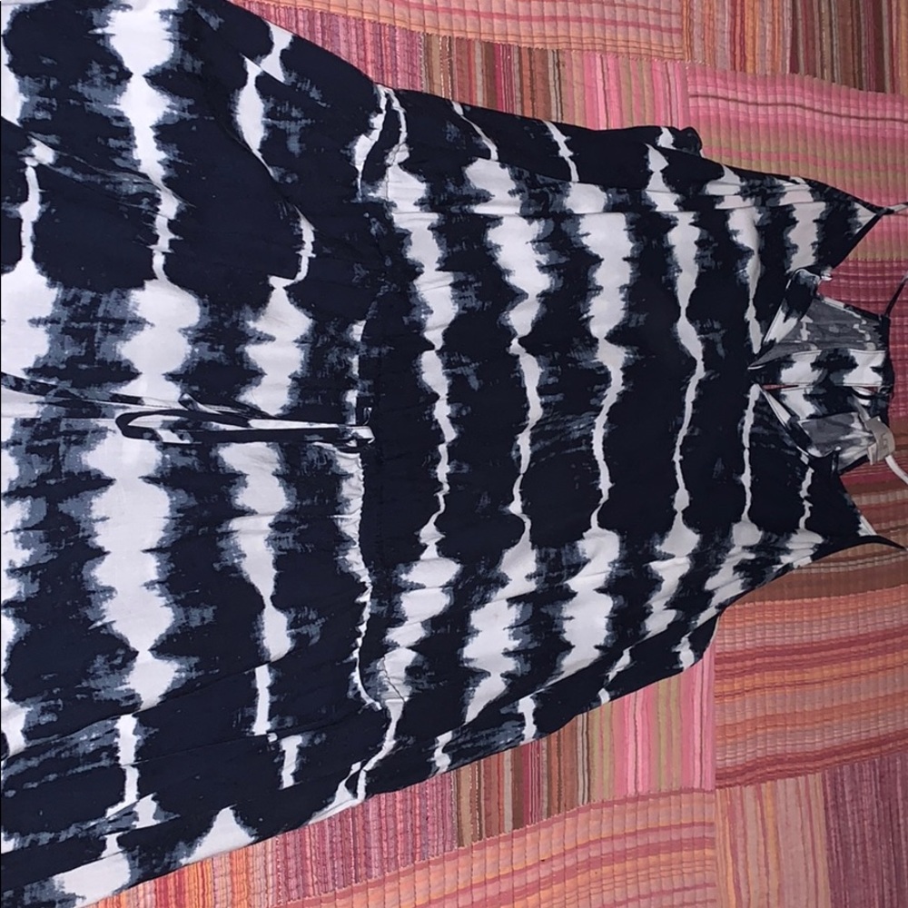 Blue and white ROMPER